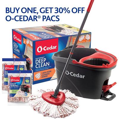 O Cedar EasyWring Microfiber Spin Mop & Bucket Floor Cleaning System with 3 Extra Refills