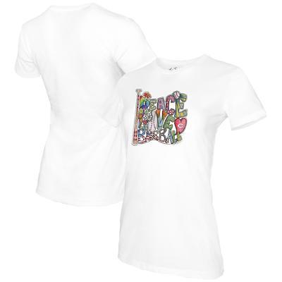 Women's Tiny Turnip White Minnesota Twins Baseball Bow T-Shirt