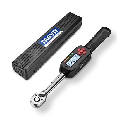 Leolee 1/2-Inch Drive Digital Torque Wrench with Angle, 7.38-147.5  Ft-Lb/10-200 Nm Electronic Torque Wrench with Preset Value, Data Storage,  Buzzer, LED Flash Notification for Motorcycle, Car 