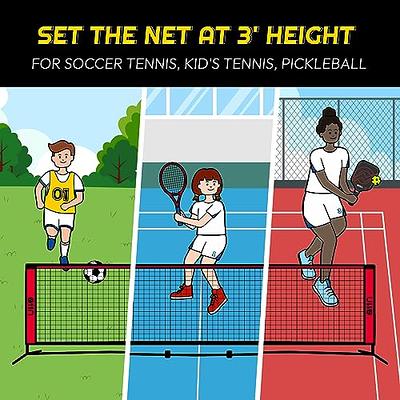 Fielday 17 ft. Sports Easy Setup Badminton Set, Height Adjustable Portable  Net for Junior Tennis, Kids Volleyball and Soccer 80031 - The Home Depot