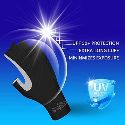 Fingerless Fishing Gloves UV Protection Fishing Sun Gloves for Men and  Women Fishing, Boating, Kayaking, Hiking, Running, Cycling and Driving 