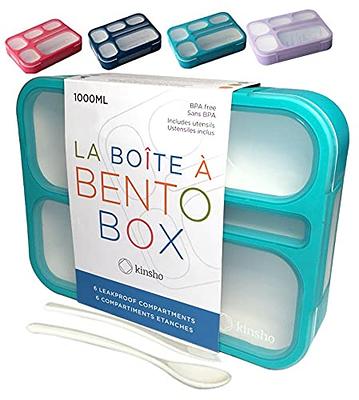 Adult Lunch Box, 1000 ML 3-Compartment Bento Lunch Box For Kids