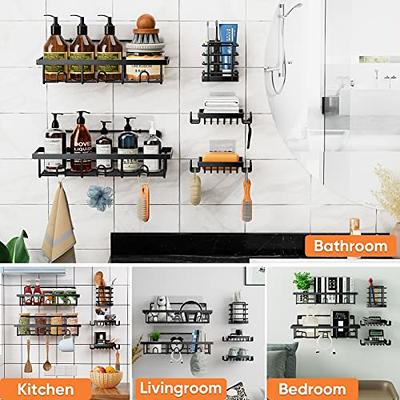  Bunoxea Spice Rack wall mounted 4 Pack, Space-Saving