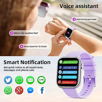 Smart Watch, Newest 1.85 TFT HD Display Smart Watch with Receive & Dial,  Smart Watch for Android iPhone with Pedometer, Fitness Tracker, Heart Rate