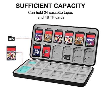 Switch Game Case Storage 24 Games Card and 24 Micro SD Cartridge Slots,  Switch Game Holder for Nintendo Switch/OLED/Lite, Portable Switch Game Card