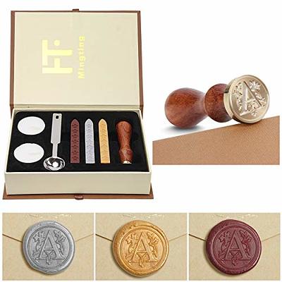 Wax Seal Stamp Set, Wax Envelope Seal Stamp Kit, Includes Envelopes and  Ribbons