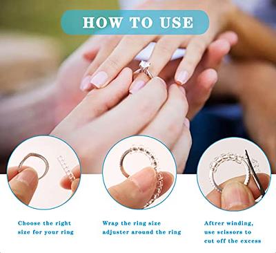 70 Pcs Ring Size Adjuster for Loose Rings with Ring Size Measuring Tool for Ring  Adjuster, Plug-in Invisible Ring Spiral Silicone Tightener with Women and  Men Any Rings Size - Yahoo Shopping