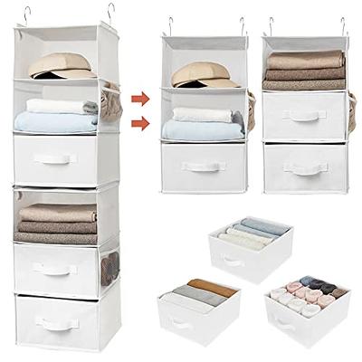  GRANNY SAYS Hanging Closet Organizer 6 Shelves, Closet  Organization and Storage with 5 Different Drawers, 6 Side Pockets Wardrobe  Clothes Organizer for Closet, Gray, 1-Pack : Home & Kitchen