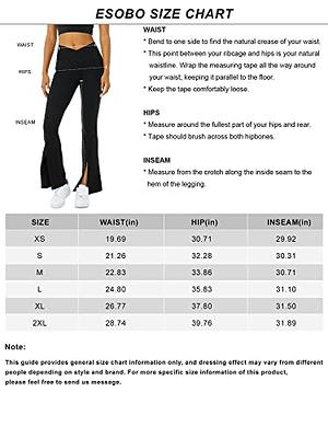Women's Crossover High Waisted Bootcut Yoga Pants Flutter Leggings Front  Split Flare Leg Workout Pants Work Pants Dress Pants Black - Yahoo Shopping
