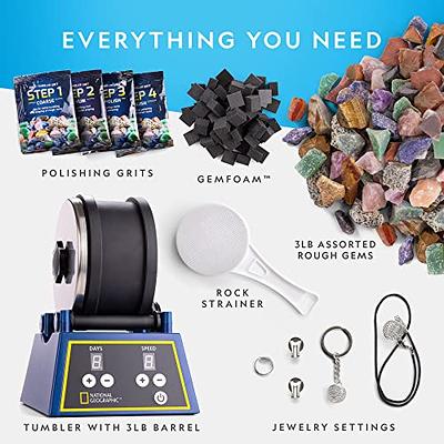 NATIONAL GEOGRAPHIC Hobby Rock Tumbler Kit Includes Rough