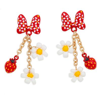 Minnie Mouse Birthstone Earrings for Kids by Crislu Rose Gold - Official shopDisney