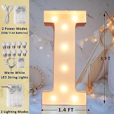 Light Up Letters A, LED Marquee Letters Lights Sign Alphabet Big Lights  Letter for Party Birthday