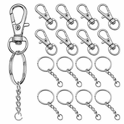 300Pcs Key Chain Rings Kit, 100Pcs Keychain Rings with Chain and 100Pcs  Jump