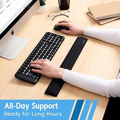 Enlarge Keyboard Wrist Rest Pad,Memory Foam Set Wrist Cushion Support for  Easy Typing & Pain Relief,Mouse Wrist Pad, Anti-Slip Wrist Support for  Gaming Computer Laptop Office