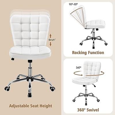 Yaheetech Modern Velvet Desk Chair Soft Height-adjustable 360