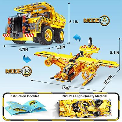 BIRANCO. Crane Truck Building Kit - Educational Learning STEM Building  Blocks Toys Gifts for 8, 10, 12 yr Old Kids, Engineering Construction Set  for Boys & Girls Age 6, 7, 9, 11, 13 Years Up