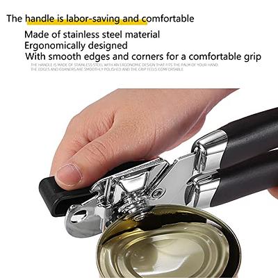 Can Opener Manual, Can Opener with Magnet, Hand Can Opener with Sharp Blade Smooth Edge, Handheld Can Openers with Big Effort-saving Knob, Can