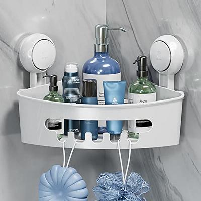  UDD Clear Shower Caddy with Razor Holder Hook and Soap Dish,  Wall Floating Shelves Shower Organizer Storage Rack Adhesive Shower Shelf  for Bathroom (3 Pack, Large) : Home & Kitchen