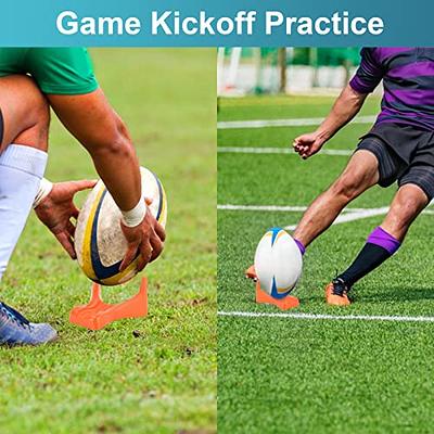 GoSports Football Kicking Tee Metal Place Kicking Stand for Field Goal  Kicks - Portable Holder Compatible with All Football Sizes