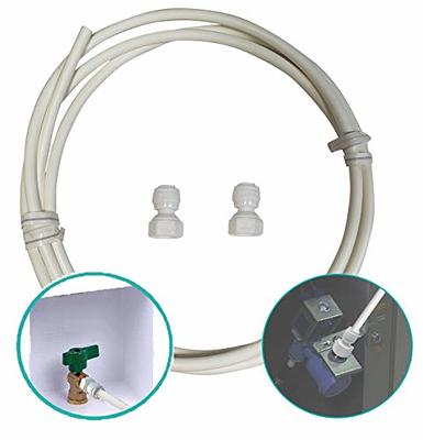 Metpure 1/4 & 3/8 Ice Maker installation Kit For Reverse Osmosis Systems  & Water Filter Fridge Ice Maker Line with 25' Feet Tubing and Inline valve