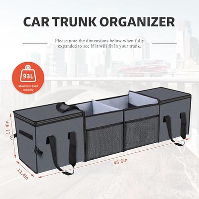 TRUNK ORGANIZER COLLAPSIBLE CARGO STORAGE BOX INSULATED COOLER BAG FOR CAR  SUV