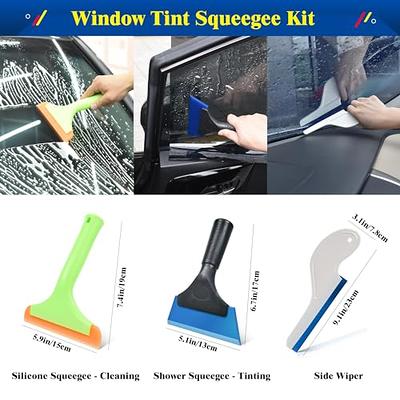 4PCS No Scratch Suede Cloth Scraper Vinyl Car Wrap Squeegee Carbon