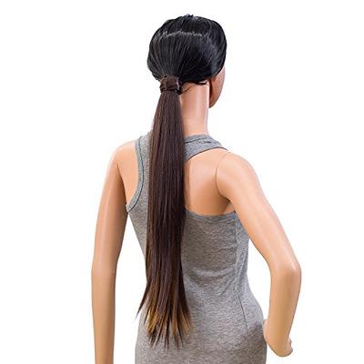 SWACC Women Long Straight/Curly Wavy Wrap Around Ponytail