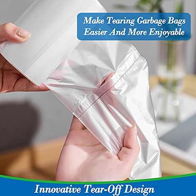 1.2 Gallon Strong Trash Bags Garbage Bags, Bathroom Trash Can Bin Liners,  Small Plastic Bags for home office kitchen, fit 5-6 Liter, 0.8-1.6 and  1-1.5 Gal, Clear (80 counts) 