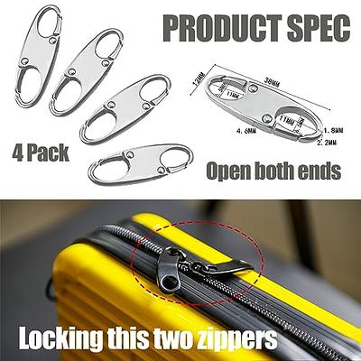Zipper Clips Anti Theft, 20 Pcs Zipper Pull Locks for Backpacks, Dual Spring S Carabiner Zipper Clip Theft Deterrent for Luggage Suitcase Camping