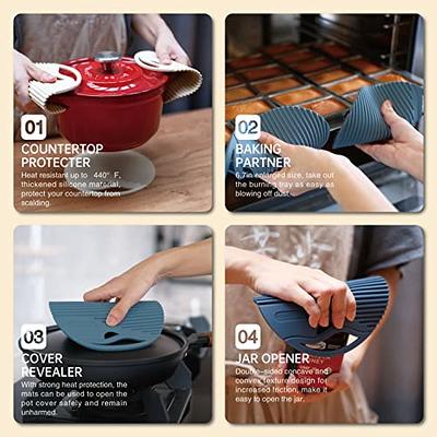 Silicone Pot Holder - Trivet (two sided Red-Black) 8in