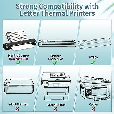 Thermal Printer Paper 8.5 x 11 Letter Size, Compatible With M08F