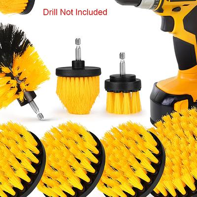  HIWARE Drill Brush Attachment Set, Yellow, Plastic