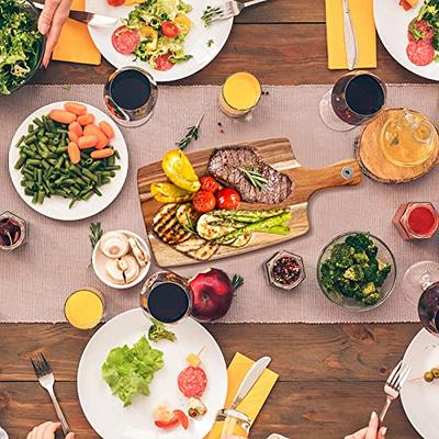 Wood Cutting Board - Wooden Kitchen Chopping Boards for Meat, Cheese,  Bread, Vegetables &Fruits,Knife Friendly Kitchen Butcher Block 