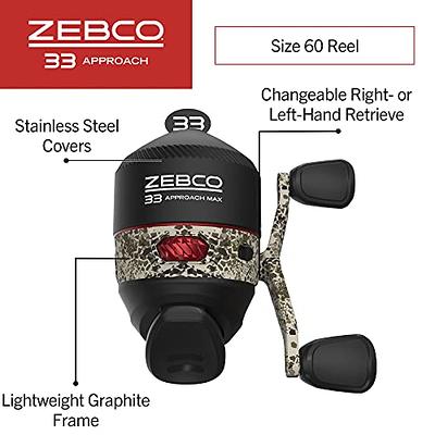 Zebco 33 Approach Max Spincast Reel and Fishing Rod Combo, 6-Foot 6-Inch 2- Piece Fiberglass Rod with Comfortable Split-Grip EVA Handle, Quickset  Anti-Reverse Fishing Reel with Bite Alert, Black/Camo - Yahoo Shopping