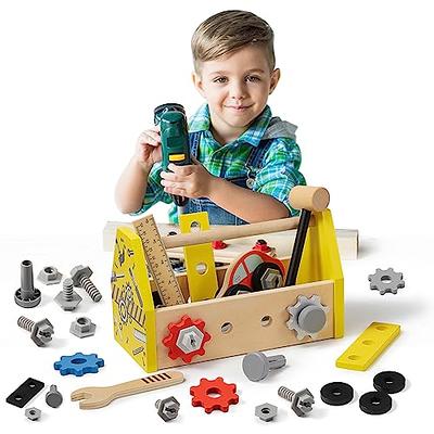 iBaseToy Kids Tool Set - 32 PCS Toddler Tool Set with Tool Box & Electronic  Toy Drill, Pretend Play Kids Construction Toy Set, Toy Tools for Kids Ages  3 , 4, 5