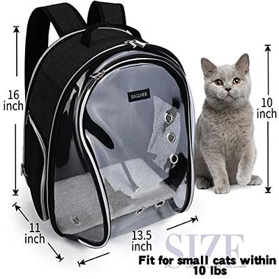 Cat Carrier - Breathable Space Bubble Cat Backpack, Black