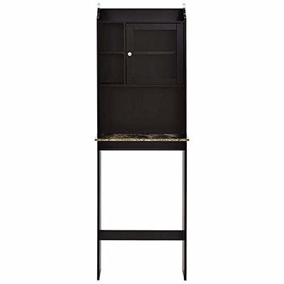 TUOXINEM Storage Cabinet for Small Spaces, Over The Toilet Cabinet for  Skinny Bathroom Storage Corner Floor, Slim Paper Cabinet with 2 Doors &  Shelves