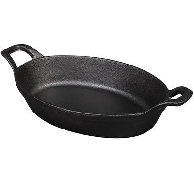 Vollrath 59744 10 oz. Pre-Seasoned Mini Cast Iron Oval Dutch Oven