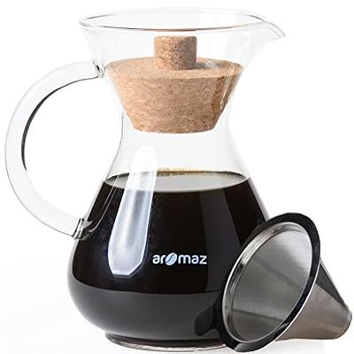 Glass Coffee Maker Pour Over with Coffee Dripper Filter and Handle