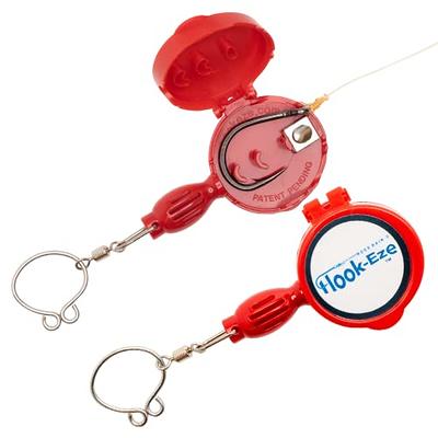 Hook-Eze Fishing Gear Knot Tying Tool | Line Cutter |Cover Hooks on Fishing Pole Travel Safely Fully Rigged for Saltwater Bass Ice Fishing