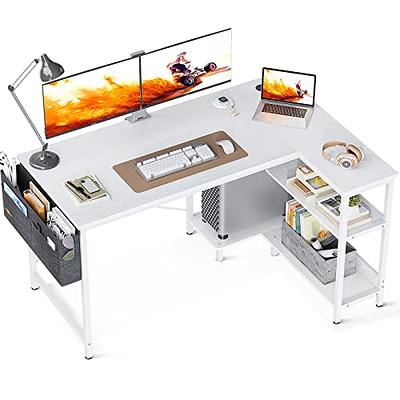 Aothia Large Dual Monitor Stand Riser, Solid Wood Desk Shelf with Eco Cork  Legs for Laptop Computer/TV/PC/Printers, Perfect Desktop Stands Organizer