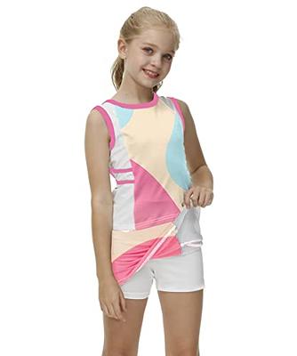  AOBUTE Gradient Golf Outfits for Girls Sleeveless Tennis Dress  with Shorts School Sports Activewear 6-7 Years : Clothing, Shoes & Jewelry