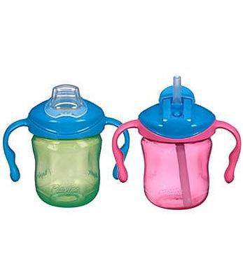 Playtex Baby Sipsters Stage 3 Milk & Water Insulated Straw Sippy Cups, 9  oz, 2 pk 