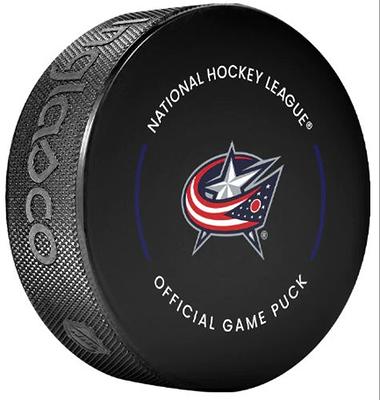 Columbus Blue Jackets Inglasco NHL Official Team Hockey Puck In Cube