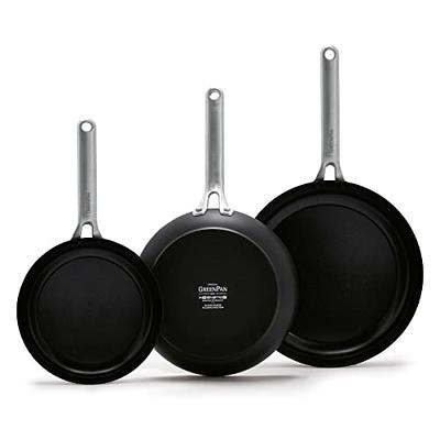 GreenPan Hudson Healthy Ceramic Nonstick, Frying Pan Set, 9.5 and 11,  Black 