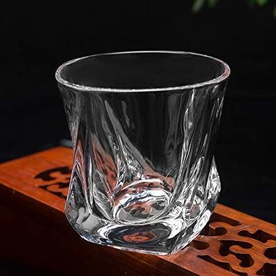 Old Fashioned Whiskey Glass Set of 4 Crystal Bourbon Glasses 10 Oz Rocks  Barware