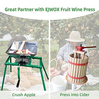 Fruit and Apple Crusher - L Manual Juicer Grinder(1.8 Gallon,Green