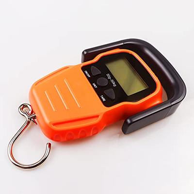 Digital Fishing Scale With Ruler Kitchen Food 50kg Portable Travel Luggage  Weigh