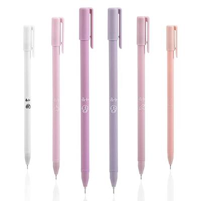 Buqoo Retractable Gel Pens Set Fine Point Gel Ink Pens 0.5mm Quick Dry  Black Ink Gel Pens with Highlighter Rollerball Pens for Planner, Drawing 6