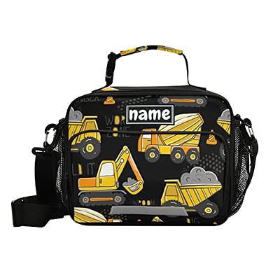 Kids Construction Personalized Lunch Box